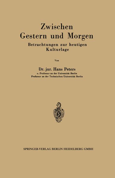 Produktbild: Zwischen Gestern und Morgen