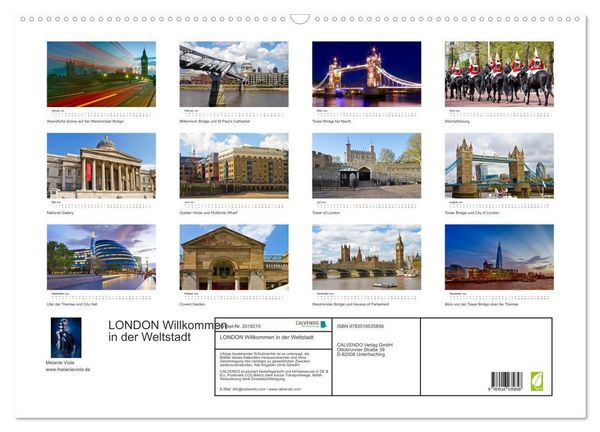 Produktbild: LONDON Willkommen in der Weltstadt (Wandkalender 2026 DIN A2 quer), CALVENDO Monatskalender