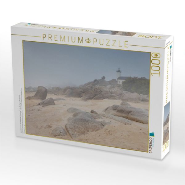 Produktbild: CALVENDO Puzzle Leuchtturm an der Pointe de Pontusval in der Bretagne, Frankreich | 1000 Teile Lege-Gr&ouml;&szlig;e 64x48cm Foto-Puzzle f&uuml;r gl&uuml;ckliche Stunden