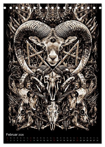 Produktbild: BLOODBOY/DARK ILLUSTRATION (Tischkalender 2026 DIN A5 hoch), CALVENDO Monatskalender