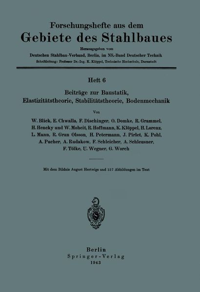 Produktbild: Beitr&auml;ge zur Baustatik, Elastizit&auml;tstheorie, Stabilit&auml;tstheorie, Bodenmechanik