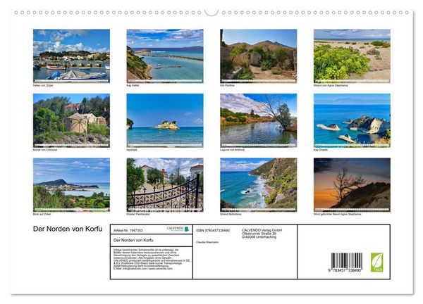 Produktbild: Der Norden von Korfu (hochwertiger Premium Wandkalender 2026 DIN A2 quer), Kunstdruck in Hochglanz