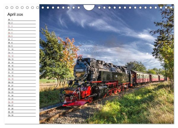 Produktbild: Schmalspurbahnen im Harz (Wandkalender 2026 DIN A4 quer), CALVENDO Monatskalender