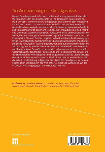 Produktbild: Die Werteordnung des Grundgesetzes