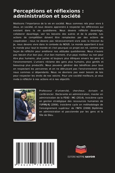 Produktbild: Perceptions et r&eacute;flexions : administration et soci&eacute;t&eacute;