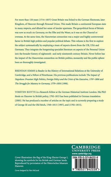 Produktbild: The Hanoverian Dimension in British History, 1714-1837