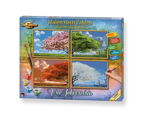 Schipper 609340902 - Malen nach Zahlen, Vier Jahreszeiten, Quattro je 18x24cm
