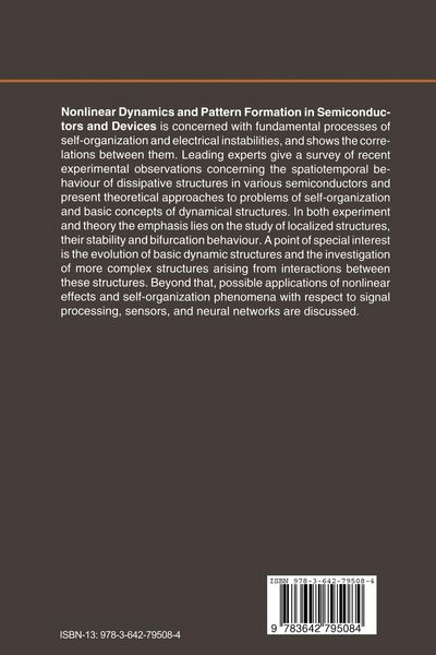 Produktbild: Nonlinear Dynamics and Pattern Formation in Semiconductors and Devices