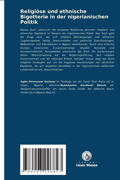 Produktbild: Religi&ouml;se und ethnische Bigotterie in der nigerianischen Politik