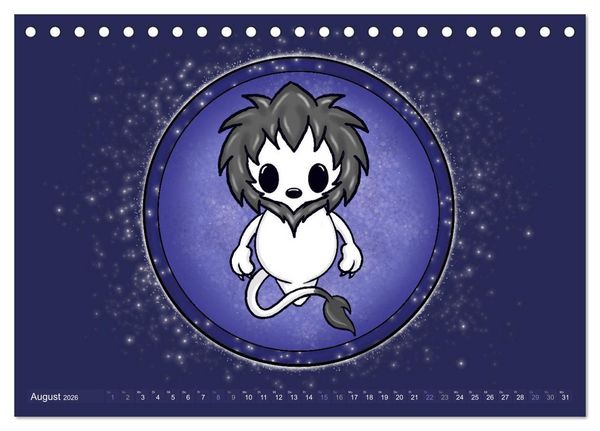 Produktbild: Geister Sternzeichen (Tischkalender 2026 DIN A5 quer), CALVENDO Monatskalender
