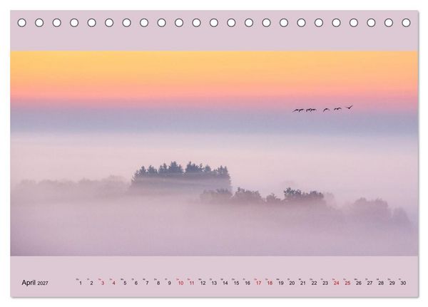 Produktbild: Fogscapes - magische Nebellandschaften (Tischkalender 2027 DIN A5 quer), CALVENDO Monatskalender