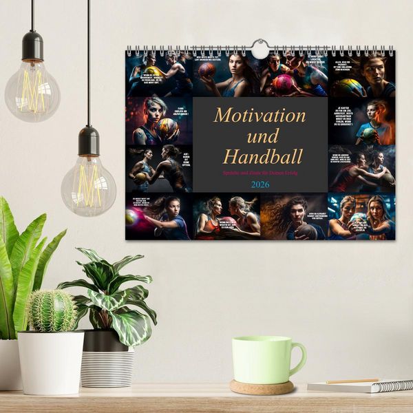 Produktbild: Motivation und Handball (Wandkalender 2026 DIN A4 quer), CALVENDO Monatskalender