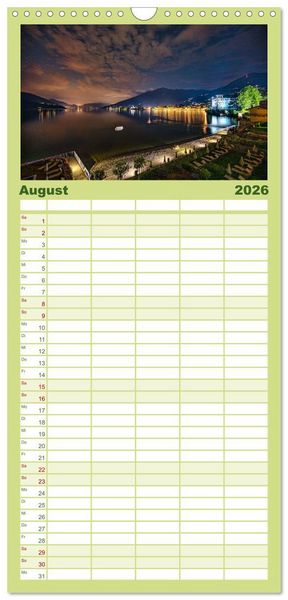 Produktbild: Familienplaner 2026 - Traumziele am Comer See mit 5 Spalten (Wandkalender, 21 x 45 cm) CALVENDO