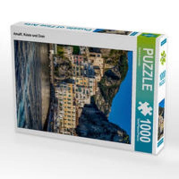 CALVENDO Puzzle Amalfi, Küste und Dom | 1000 Teile Lege-Größe 64x48cm Foto-Puzzle für glückliche Stunden