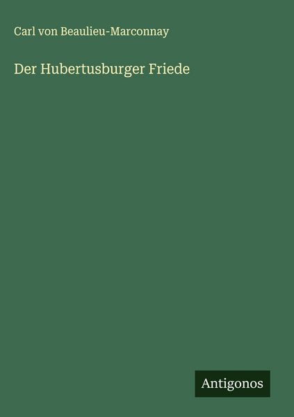 Produktbild: Der Hubertusburger Friede