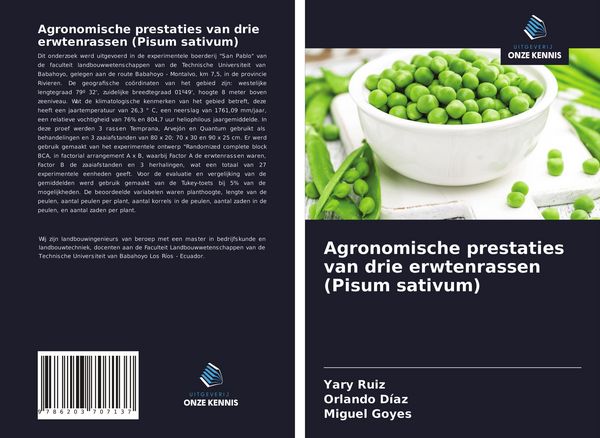 Produktbild: Agronomische prestaties van drie erwtenrassen (Pisum sativum)