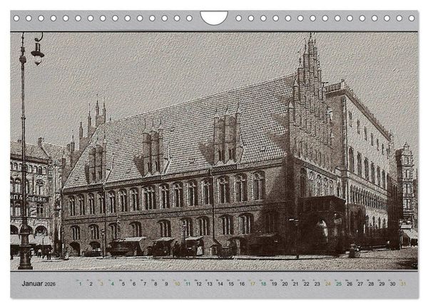 Produktbild: Hannover, alte Aufnahmen neu interpretiert. (Wandkalender 2026 DIN A4 quer), CALVENDO Monatskalender