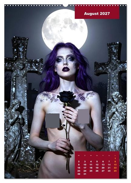Produktbild: Gothic Engel (Wandkalender 2027 DIN A2 hoch), CALVENDO Monatskalender