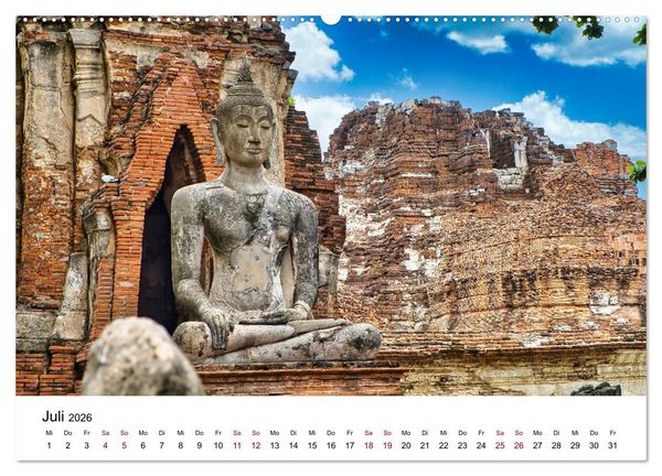 Produktbild: Buddhistische Tempel Thailand (Wandkalender 2026 DIN A2 quer), CALVENDO Monatskalender