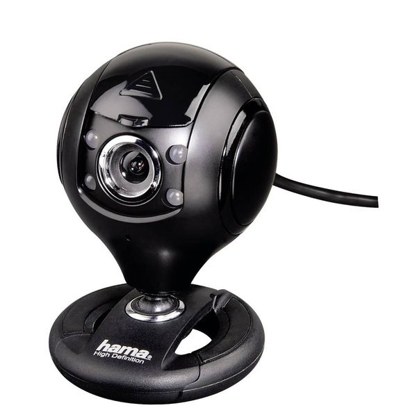 Hama Spy Protect HD-Webcam 1280 x 720 Pixel Standfuß, Klemm-Halterung