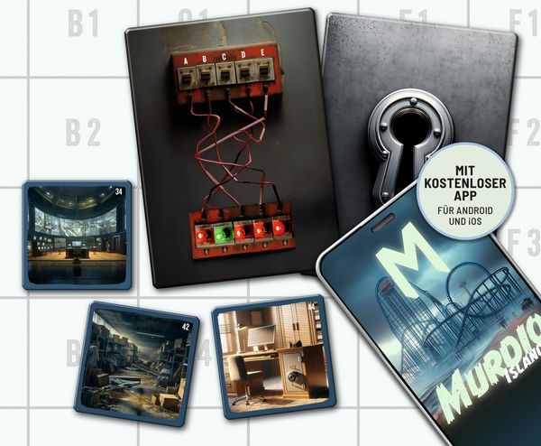 Oetinger Media Murdio Island - Sabotage Im Freizeitpark, Kooperatives Audio-Brettspiel Ab 10 Jahren, 60-75 Min., Inkl. App