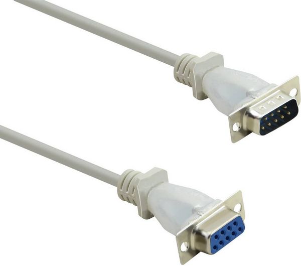Produktbild: Renkforce Seriell Verl&auml;ngerungskabel [1x D-SUB-Stecker 9pol. - 1x D-SUB-Buchse 9pol.] 3.00 m Beige