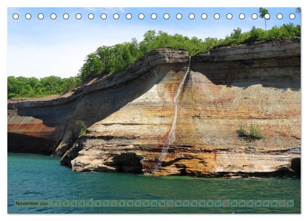 Produktbild: Lake Superior & Lake Michigan (Tischkalender 2026 DIN A5 quer), CALVENDO Monatskalender