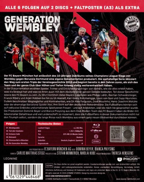 Produktbild: FC Bayern - Generation Wembley - Die Serie [2 BRs]