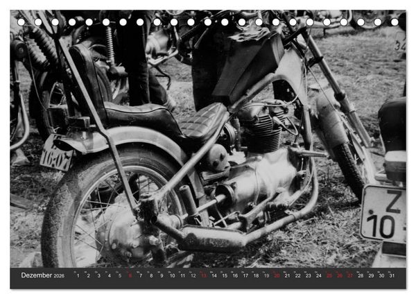 Produktbild: east Rider - Biker und Bikes aus der DDR (Tischkalender 2026 DIN A5 quer), CALVENDO Monatskalender