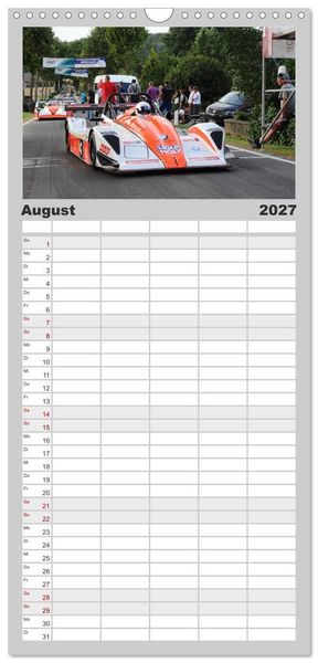 Produktbild: Familienplaner 2027 - Formelrennwagen am Berg mit 5 Spalten (Wandkalender, 21 x 45 cm) CALVENDO