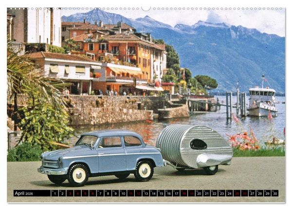 Produktbild: Miniaturwelten des Campings (hochwertiger Premium Wandkalender 2026 DIN A2 quer), Kunstdruck in Hochglanz