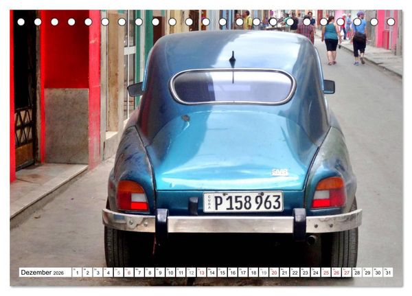 Produktbild: Alte Schweden - Schwedische Oldtimer in Kuba (Tischkalender 2026 DIN A5 quer), CALVENDO Monatskalender