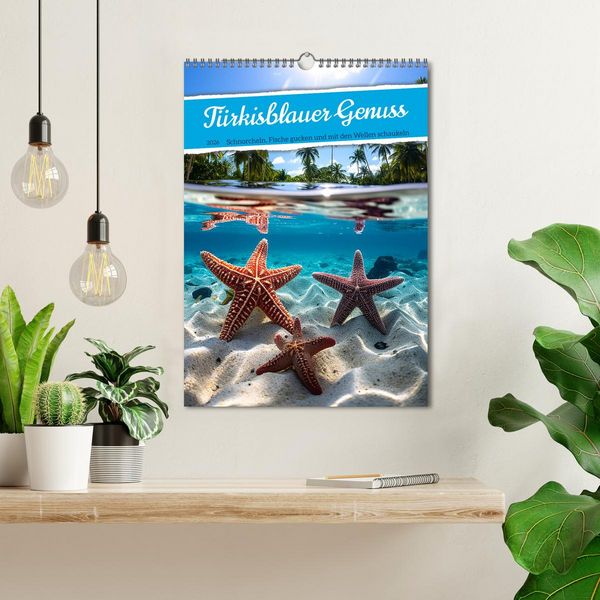 Produktbild: T&uuml;rkisblauer Genuss (Wandkalender 2026 DIN A3 hoch), CALVENDO Monatskalender
