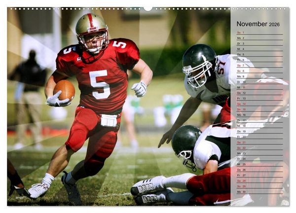 Produktbild: HEROES - American Football (hochwertiger Premium Wandkalender 2026 DIN A2 quer), Kunstdruck in Hochglanz