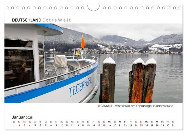 Produktbild: Wei&szlig;blaue Impressionen vom Tegernsee (Wandkalender 2026 DIN A4 quer), CALVENDO Monatskalender