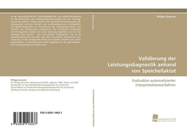 Produktbild: Validierung der Leistungsdiagnostik anhand von Speichellaktat