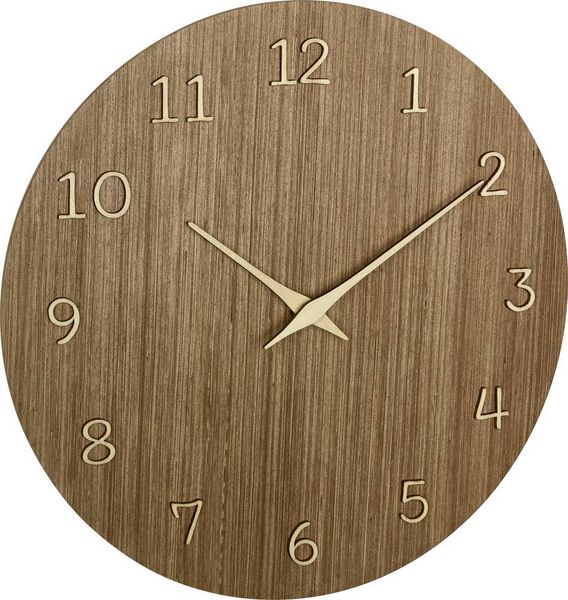 Produktbild: TFA Dostmann 60.3072.23 Quarz Wanduhr 29.8mm x 4.1mm x 29.8mm Holz (dunkel)
