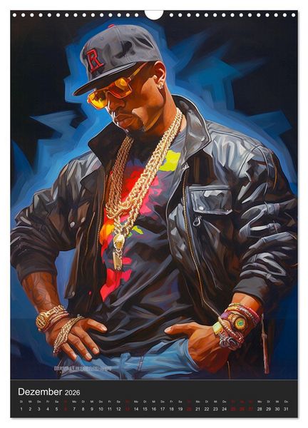 Produktbild: Rap Kings. Paintings im Streetwear-Charme (Wandkalender 2026 DIN A3 hoch), CALVENDO Monatskalender