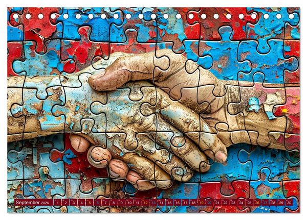 Produktbild: Faszination PUZZLE (Tischkalender 2026 DIN A5 quer), CALVENDO Monatskalender