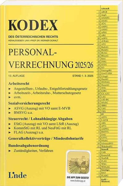Produktbild: KODEX Personalverrechnung 2025/26