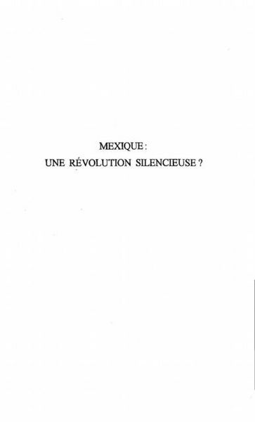 Produktbild: Mexique : Une Revolution Silencieuse ?