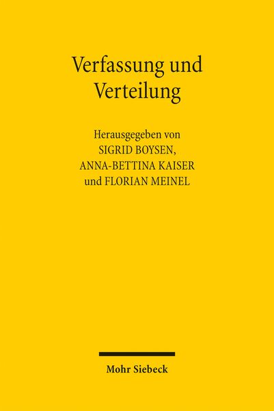 Produktbild: Verfassung und Verteilung
