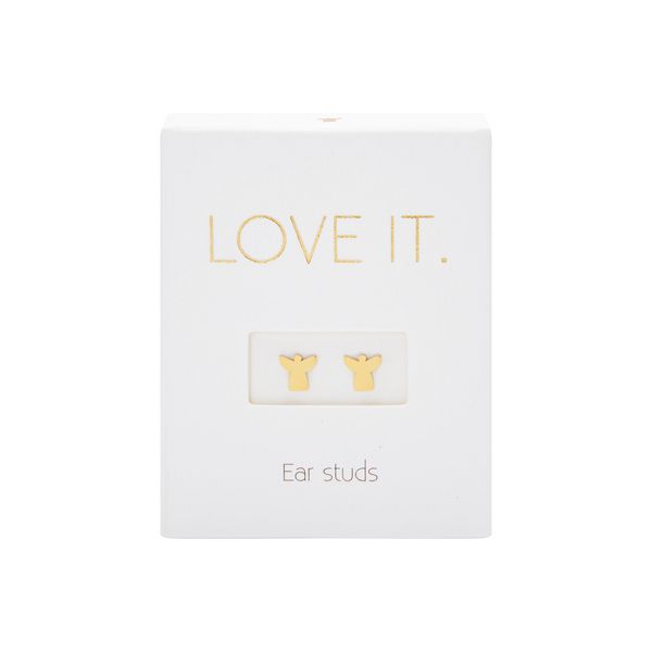 Produktbild: Ohrstecker - "Love it." vergoldet - Engel