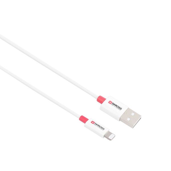 Skross USB-Kabel USB 2.0 USB-C® Stecker 2.00m Weiß Rund SKCA0005A-MFI200CN