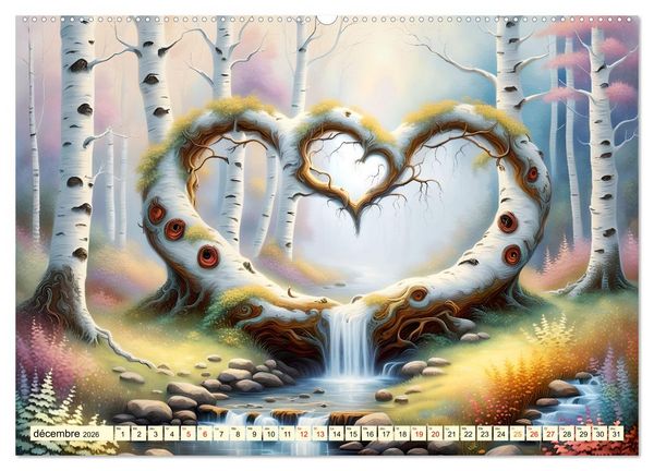 Produktbild: Bouleaux adorables (Calendrier mural 2026 DIN A2 vertical) calendrier de bureau