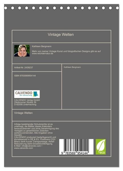 Produktbild: Vintage Welten (Tischkalender 2027 DIN A5 hoch), CALVENDO Monatskalender