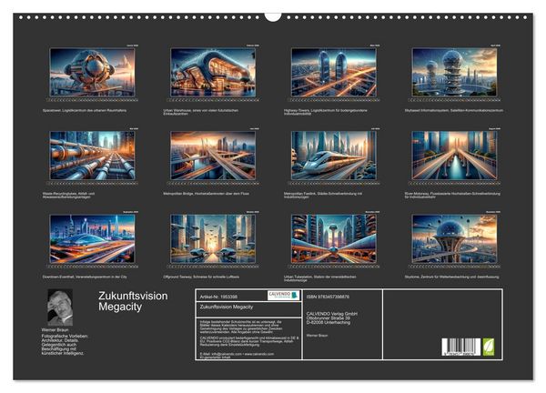 Produktbild: Zukunftsvision Megacity (Wandkalender 2026 DIN A2 quer), CALVENDO Monatskalender