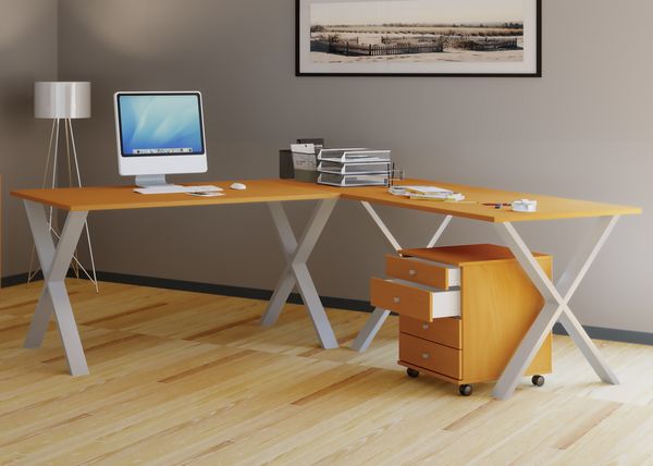 Produktbild: X Schreibtisch Eckschreibtisch L Form 130x130x50