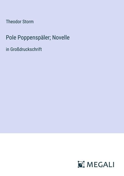 Produktbild: Pole Poppenspäler; Novelle