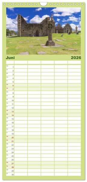 Produktbild: Familienplaner 2026 - Irlands Westk&uuml;ste mit 5 Spalten (Wandkalender, 21 x 45 cm) CALVENDO